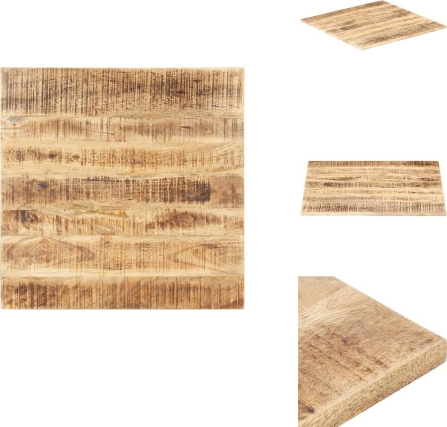VidaXL Tafelblad Tafelbladen Houten Tafelblad Massief Houten Tafelblad 15-16 mm 60x60 cm massief mangohout