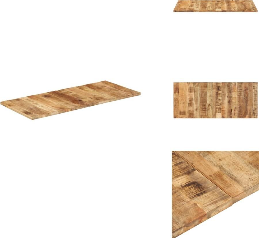VidaXL Tafelblad Tafelbladen Houten Tafelblad Massief Houten Tafelblad 25-27 mm 140x60 cm massief mangohout