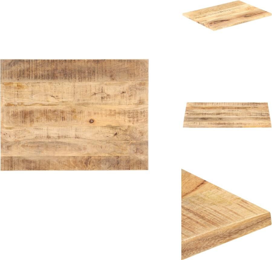 VidaXL Tafelblad Tafelbladen Houten Tafelblad Massief Houten Tafelblad 25-27 mm 90x60 cm massief mangohout