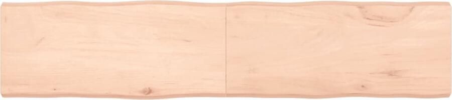 VidaXL Tafelblad massief eiken 180x40 cm Natuurlijke rand Tafelblad Eikenhouten Tafelblad Massief Eikenhout Natuurlijkt Tafelblad Vintage Tafelblad Eetkamertafel Salontafel Herbruikbaar Tafelblad
