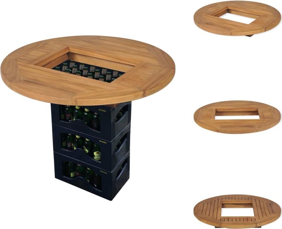 VidaXL Tafelblad Tafelbladen Tafel Blad Tafel Bladen Tafelblad voor bierkrat 70 cm teakhout