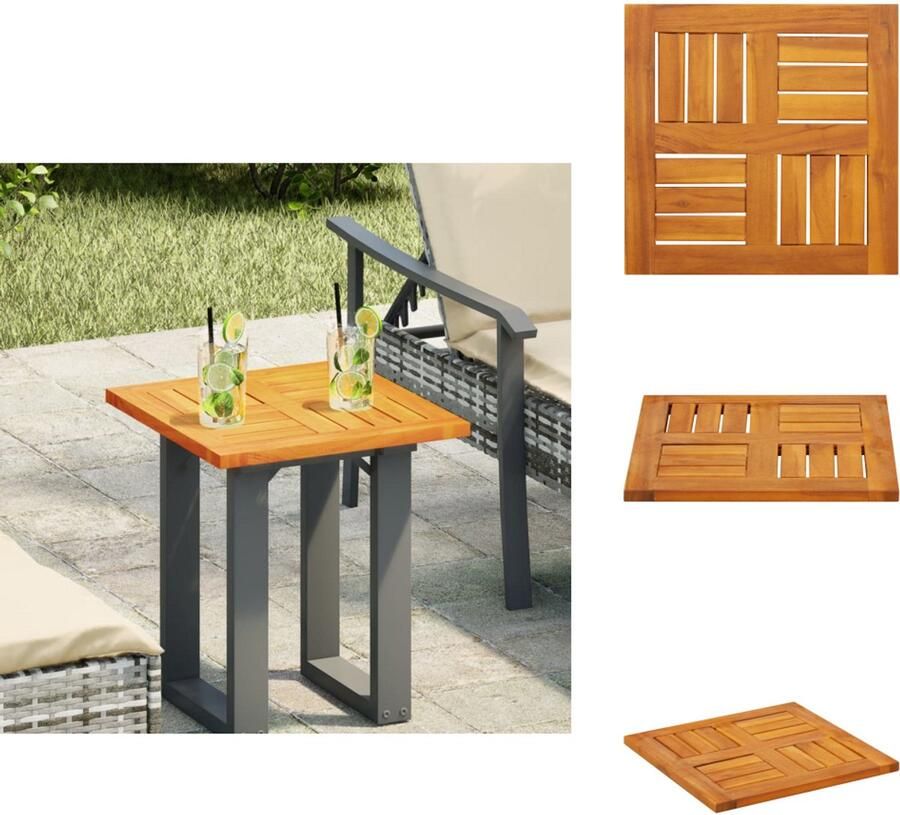 VidaXL Tafelblad Tafelbladen Tafelblad Vervangend Tafelblad vierkant 40x40x2 cm massief acaciahout
