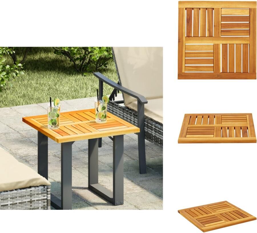 VidaXL Tafelblad Tafelbladen Tafelblad Vervangend Tafelblad vierkant 50x50x2 cm massief acaciahout