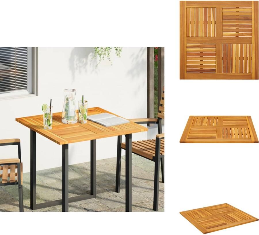 VidaXL Tafelblad Tafelbladen Tafelblad Vervangend Tafelblad vierkant 80x80x2 2 cm massief acaciahout