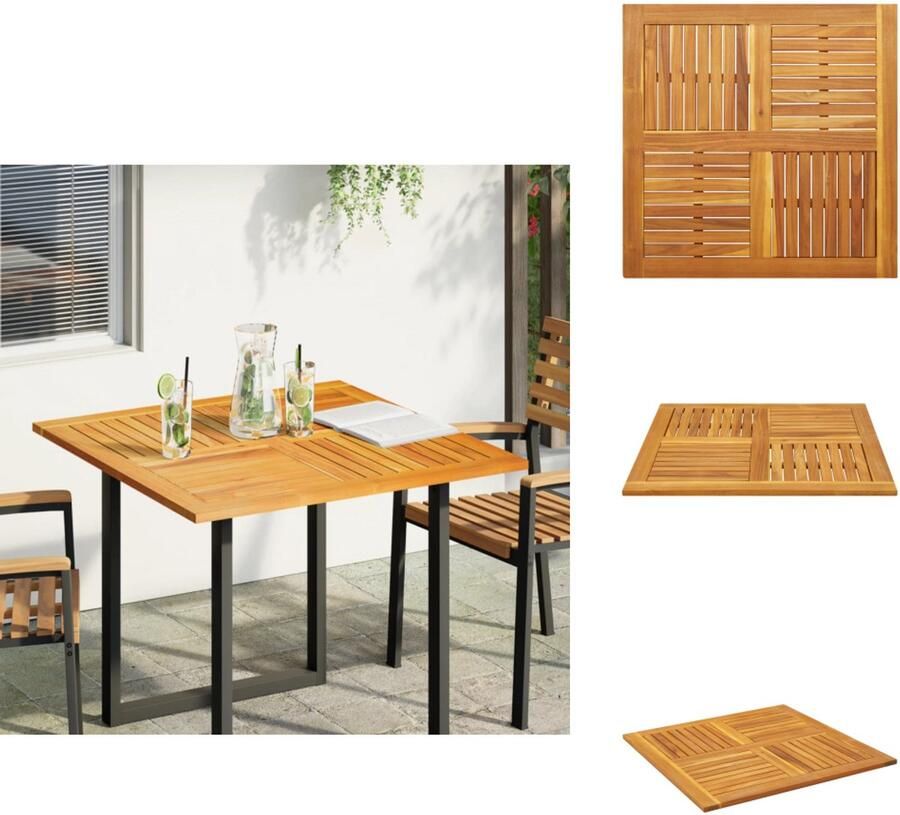 VidaXL Tafelblad Tafelbladen Tafelblad Vervangend Tafelblad vierkant 90x90x2 2 cm massief acaciahout