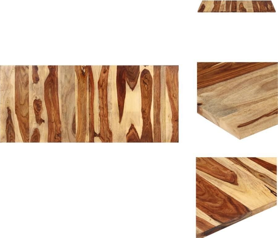 VidaXL Tafelblad Tafelbladen Vervangend Tafelblad Meubelpaneel Tafelblad 140x60x(2-5-2-7) cm massief sheeshamhout