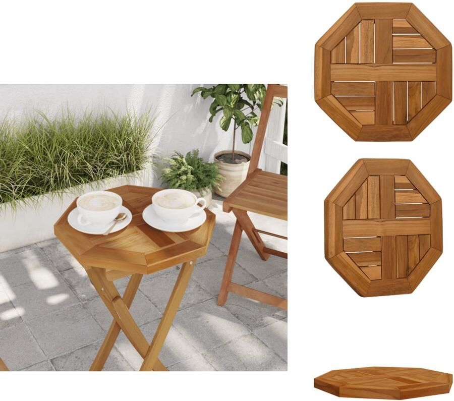 VidaXL Tafelblad Tafelbladen Vervangend Tafelblad Meubelpaneel Tafelblad achthoekig 40x40x2 5 cm massief teakhout