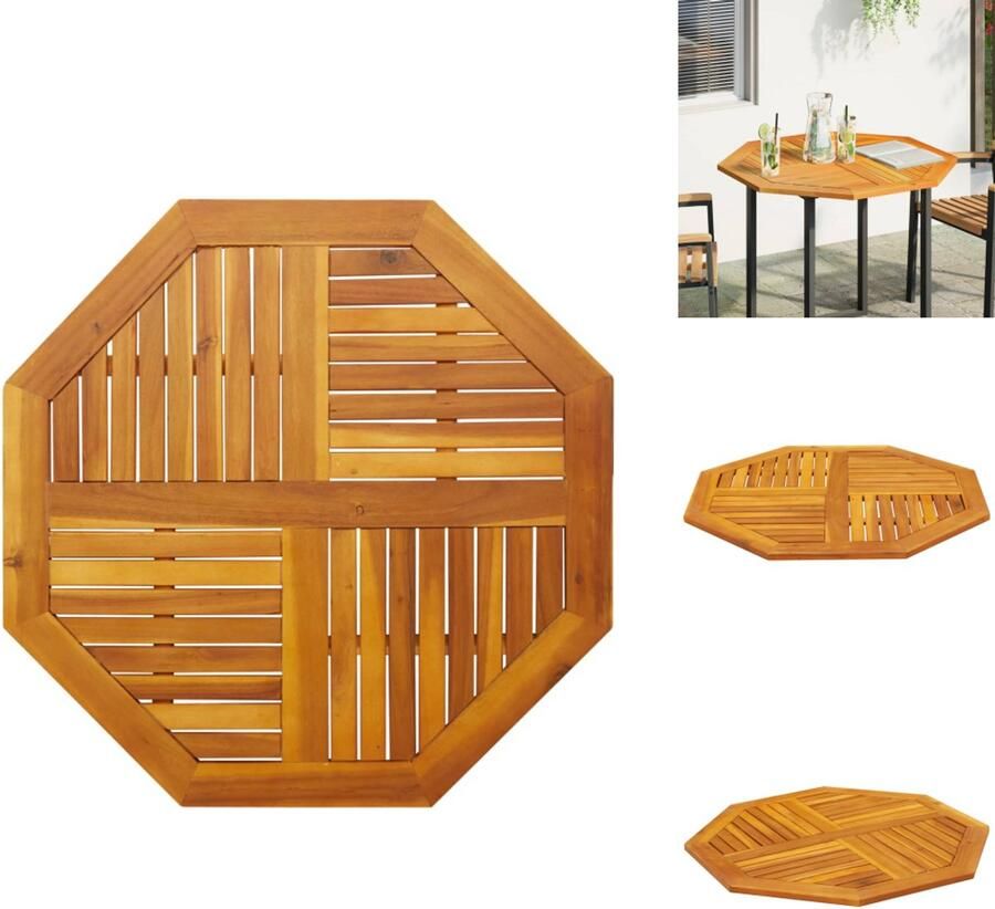 VidaXL Tafelblad Tafelbladen Vervangend Tafelblad Meubelpaneel Tafelblad achthoekig 90x90x2 2 cm massief acaciahout