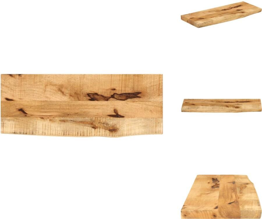 VidaXL Tafelblad Tafelbladen Vervangend Tafelblad Meubelpaneel Tafelblad met natuurlijke rand 70x30x3 8 cm massief mangohout
