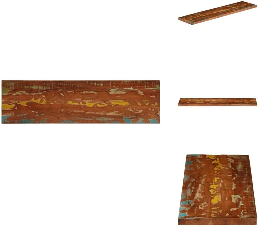 VidaXL Tafelblad Tafelbladen Vervangend Tafelblad Meubelpaneel Tafelblad rechthoekig 110x20x2 5 cm massief gerecycled hout