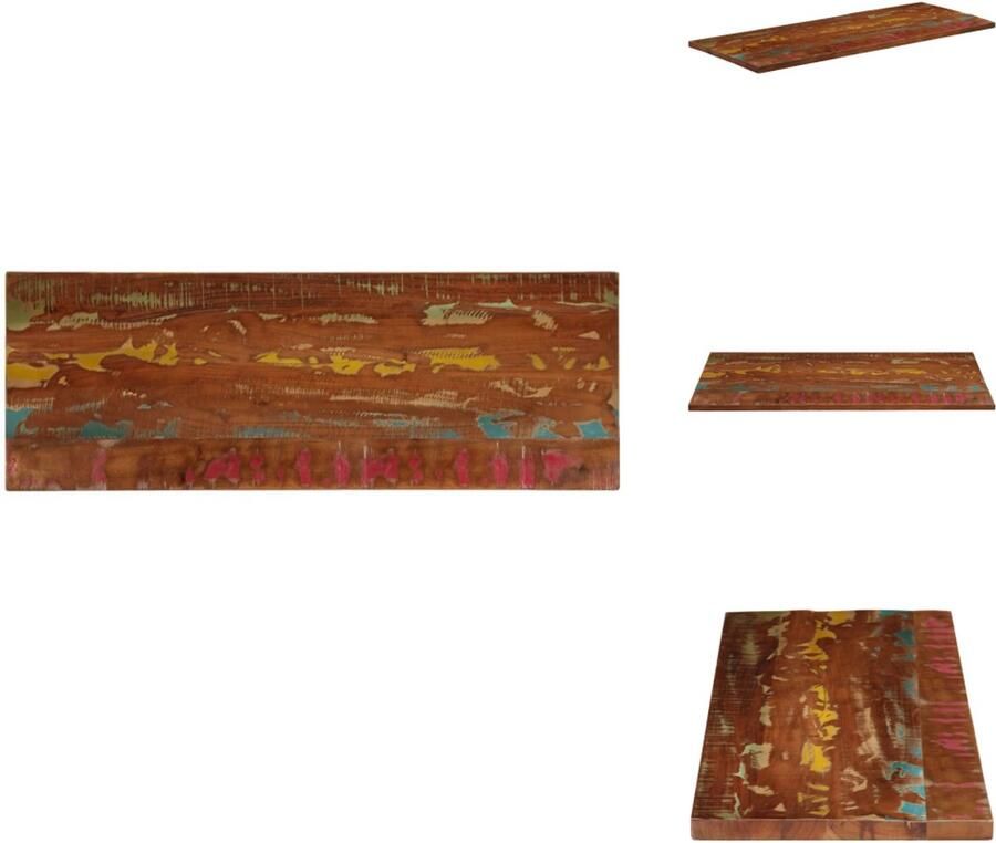 VidaXL Tafelblad Tafelbladen Vervangend Tafelblad Meubelpaneel Tafelblad rechthoekig 140x60x1 5 cm massief gerecycled hout