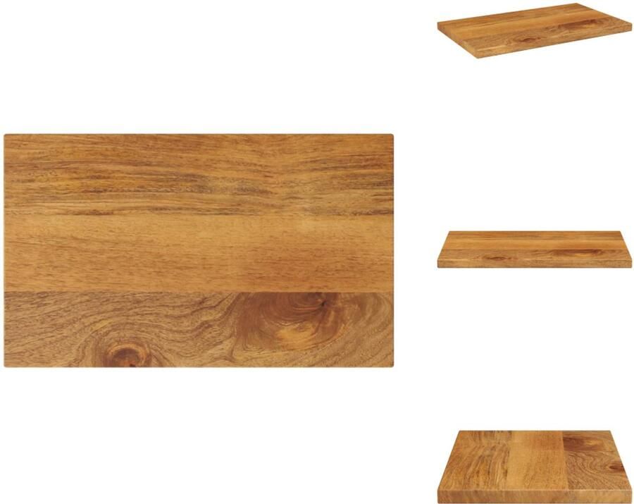 VidaXL Tafelblad Tafelbladen Vervangend Tafelblad Meubelpaneel Tafelblad rechthoekig 40x20x3 8 cm massief mangohout