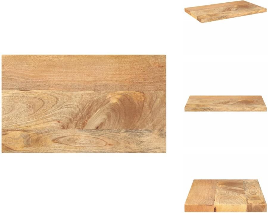 VidaXL Tafelblad Tafelbladen Vervangend Tafelblad Meubelpaneel Tafelblad rechthoekig 40x20x3 8 cm massief mangohout