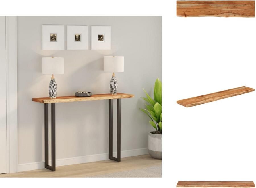 VidaXL Tafelblad Tafelbladen Vervangend Tafelblad Meubelpaneel Tafelblad rechthoekig natuurlijke rand 160x30x3 8 cm acaciahout