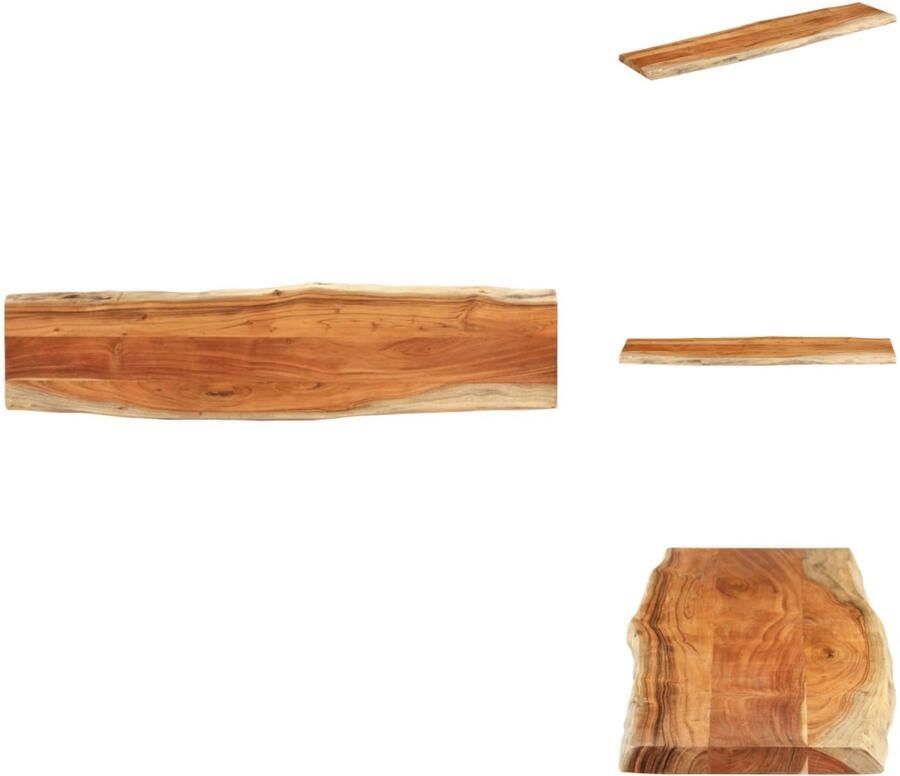 VidaXL Tafelblad Tafelbladen Vervangend Tafelblad Meubelpaneel Tafelblad rechthoekig natuurlijke rand 160x40x3 8 cm acaciahout