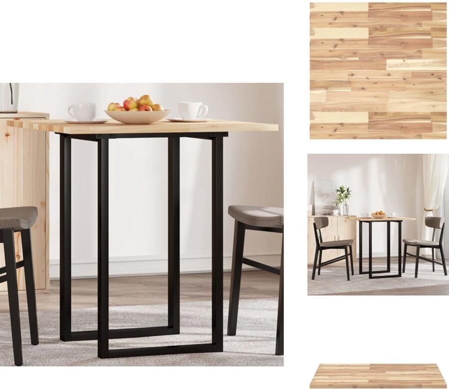 VidaXL Tafelblad Tafelbladen Vervangend Tafelblad Meubelpaneel Tafelblad vierkant 70x70x2 cm massief acaciahout