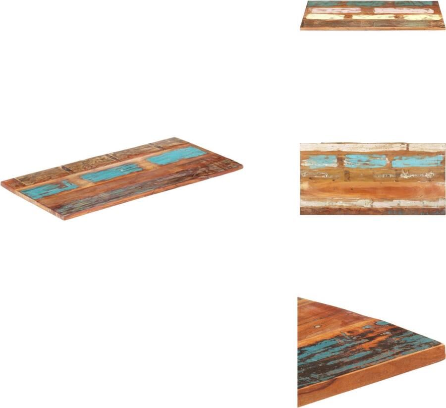 VidaXL Tafelblad Tafelbladen Vervangende Tafelblad Vervangende Tafelbladen Tafelblad rechthoekig 25-27 mm 60x140cm massief gerecycled hout