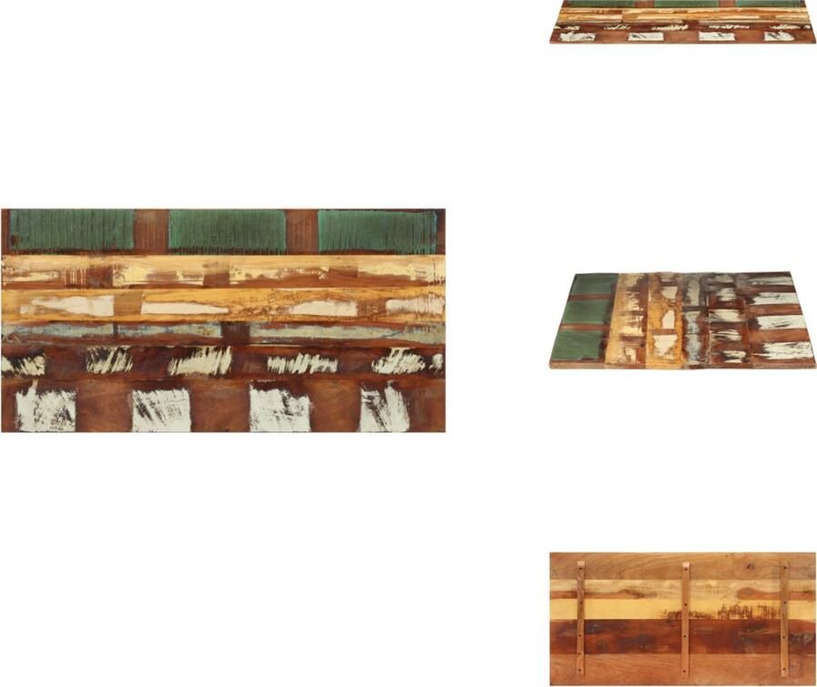 VidaXL Tafelblad Tafelbladen Vervangende Tafelblad Vervangende Tafelbladen Tafelblad rechthoekig 15-16 mm 60x120cm massief gerecycled hout