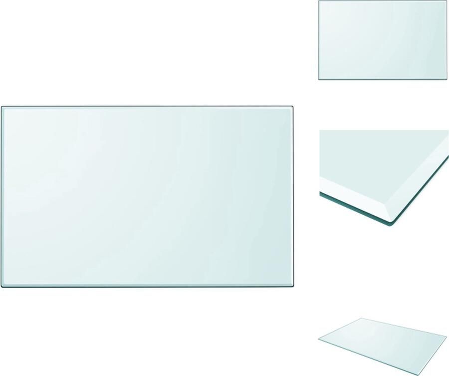 VidaXL Tafelblad Tafelbladen Vervangingstafelblad Vervangingstafelbladen Tafelblad van gehard glas 1000x620 mm rechthoekig