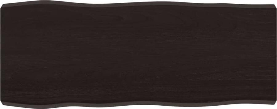 VidaXL Tafelblad Eikenhout 100x40 cm Donkerbruin Eikenhouten Tafelblad Vervangen Salontafel Eetkamertafel Vintage Tafel Industriele Stijl Handmade Tafel