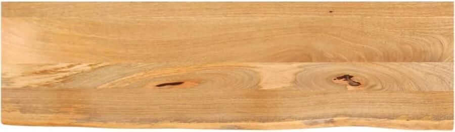 The Living Store Tafelblad met natuurlijke rand 100x20x3 8 cm massief mangohout Houten Tafelblad Vervangen Mangohout Tafelblad Naturel Tafelblad Salontafelblad