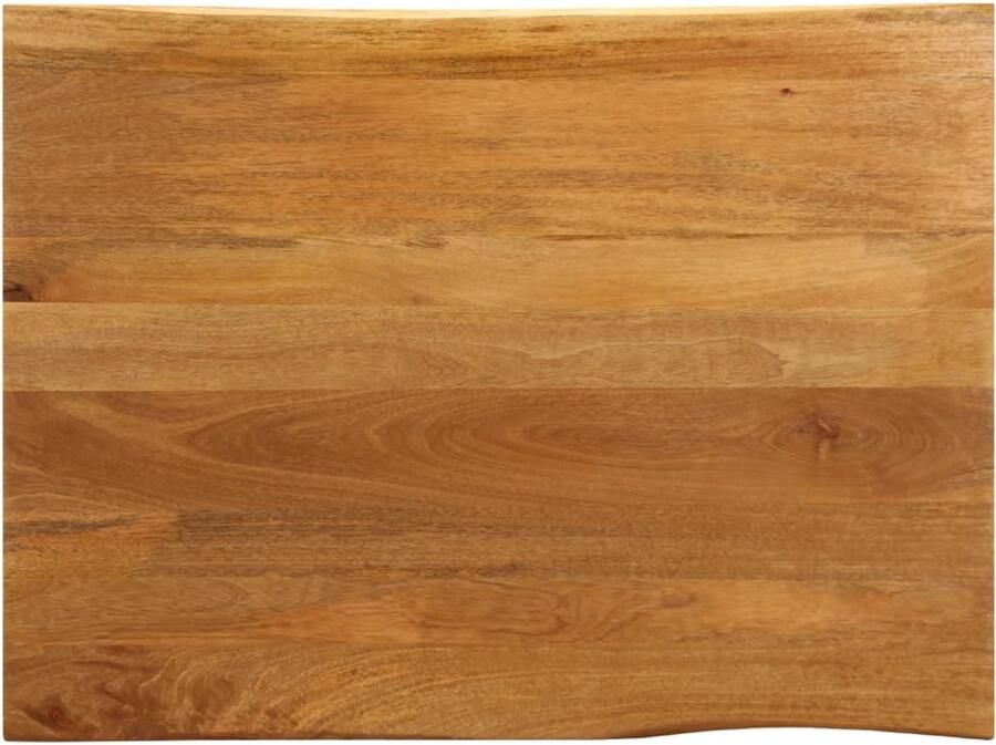 The Living Store Tafelblad met natuurlijke rand 100x80x3 8 cm massief mangohout Mangohouten Tafelblad Vervangen Houten Tafelblad Vintage Tafelblad Landelijke Tafelblad