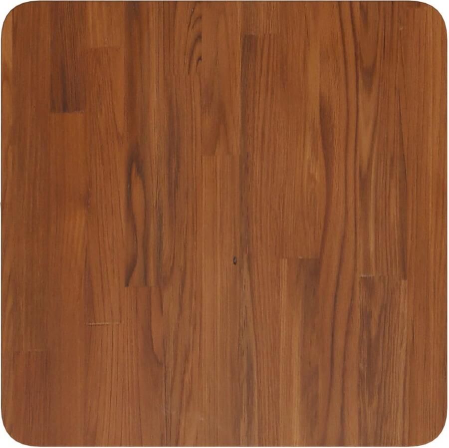 VidaXL Tafelblad Vierkant 40x40 cm Donkerbruin Massief Eikenhouten Tafelblad Eikenhouten Tafeltop Bruin Tafelblad Vintage Tafelblad Landelijke Tafelblad Industriele Tafelblad - Foto 2