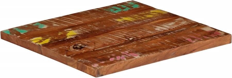 VidaXL Tafelblad Vierkant 40x40 cm Gerecycled Hout Houten Tafelblad Recycled Hout Vintage Tafelblad Rustiek Tafelblad Vervangen