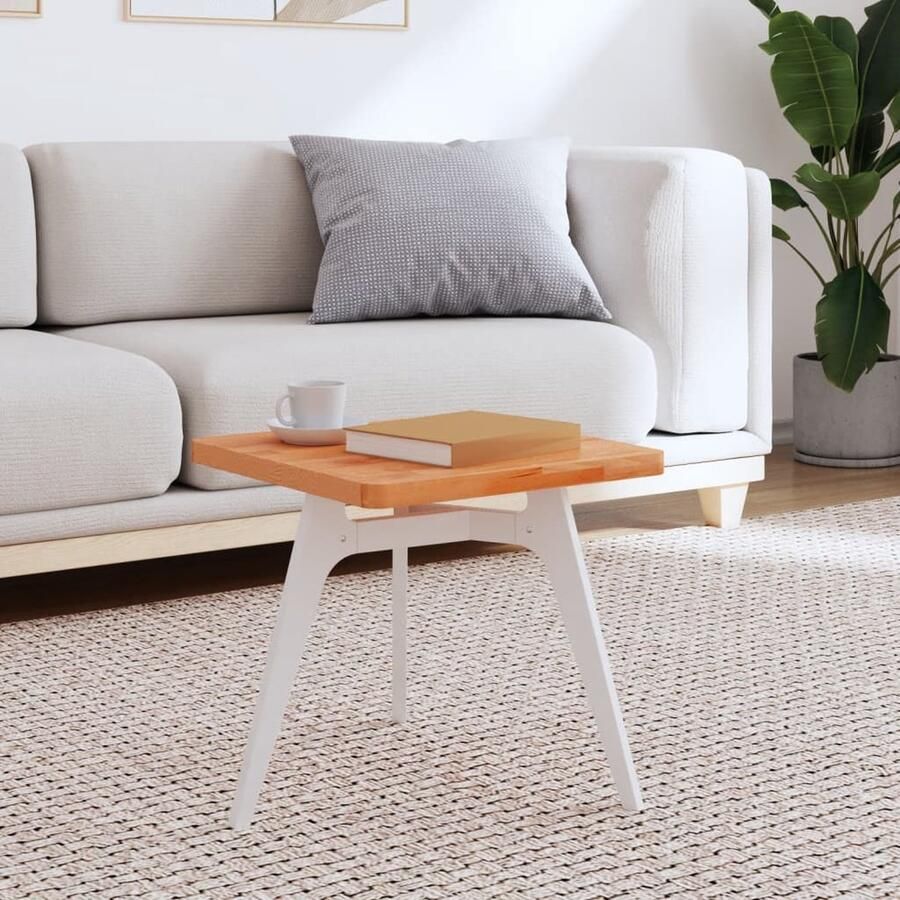 VidaXL Tafelblad Vierkant 40x40 cm Massief Beukenhout Houten Tafelblad Massief Beukenhout Vierkant Tafelblad Salontafelblad Tafelonderdeel Vintage Tafelblad Industrieel Tafelblad Modern Tafelblad - Foto 2