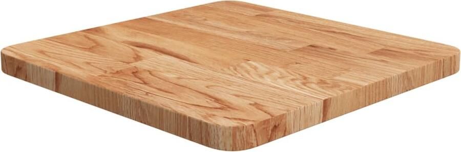 VidaXL Tafelblad Vierkant 40x40 cm Massief Eiken Eikenhouten Tafelblad Massief Hout Rustic Tafellamp Vintage Tafel Industriele Tafel Salontafel Bijzettafel Diningtable - Foto 2