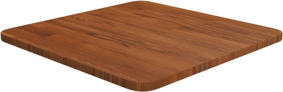 VidaXL Tafelblad Vierkant 40x40 cm Donkerbruin Eikenhouten Tafelblad Massief Hout Vintage Tafelblad Rustic Tafelblad Bruin Tafelblad Ronde Tafelblad Vierkant Tafelblad - Foto 2
