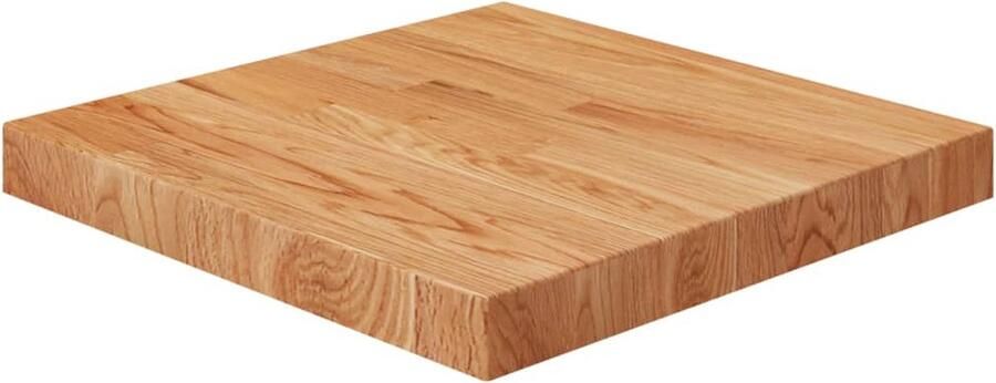 VidaXL Tafelblad vierkant 40x40x4 cm massief eikenhout lichtbruin