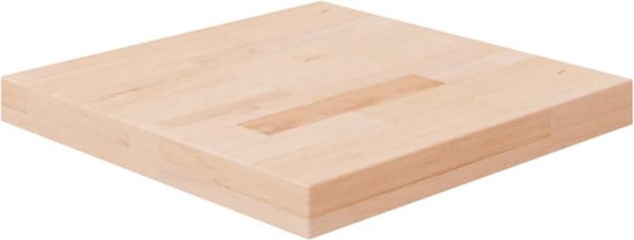 VidaXL Tafelblad vierkant 40x40x4 cm onbehandeld massief eikenhout - Foto 2
