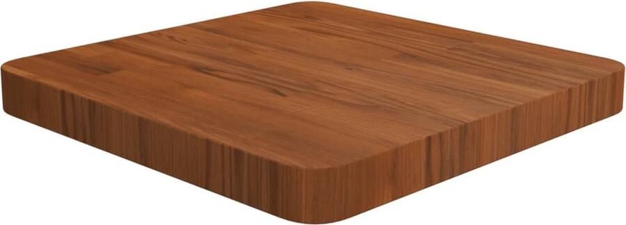 VidaXL Tafelblad vierkant 40x40x4cm behandeld eiken donkerbruin
