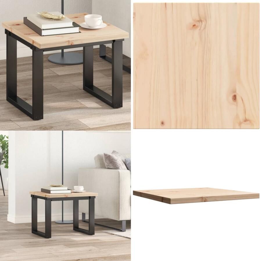 VidaXL Tafelblad vierkant 50x50x2 5 cm massief grenenhout Tafelblad Tafelbladen Vervangend Tafelblad Meubelpaneel