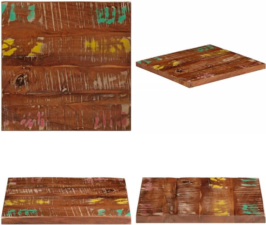 VidaXL Tafelblad vierkant 60x60x1 5 cm massief gerecycled hout Tafelblad Tafelbladen Vervangend Tafelblad Meubelpaneel