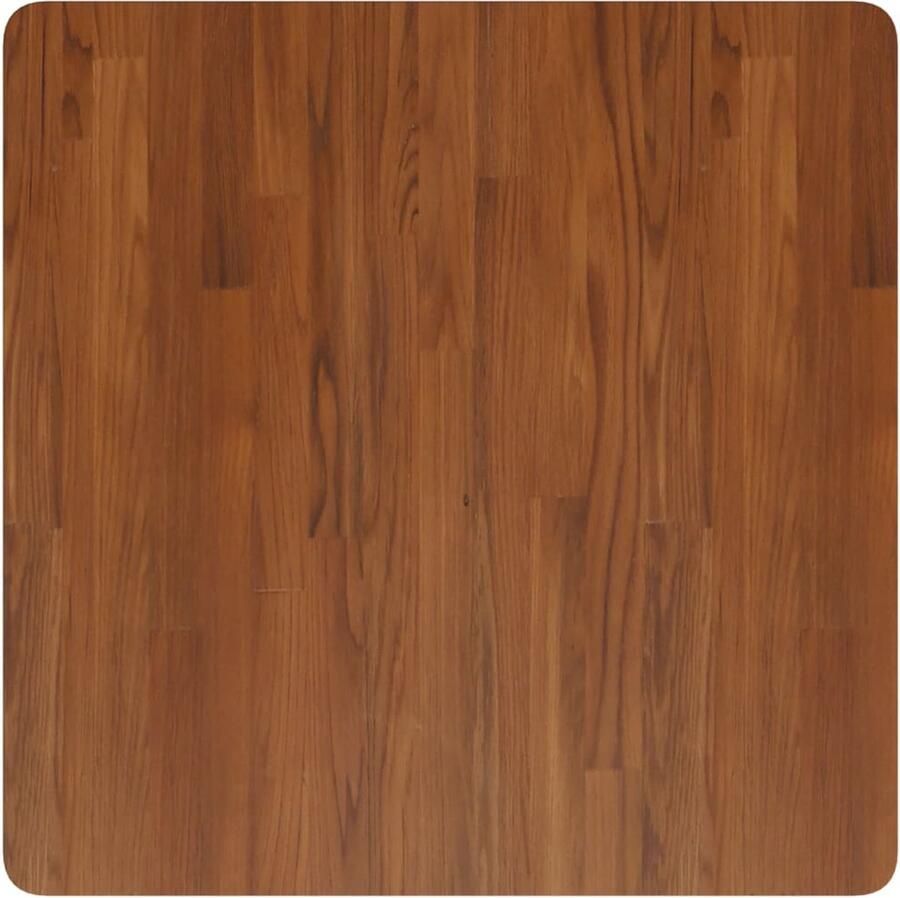VidaXL Tafelblad Vierkant 70x70 cm Donkerbruin Eiken Tafelblad Eikenhouten Tafelblad Massief Hout Vintage Tafelblad Landelijke Stijl Rustic Tafellaag