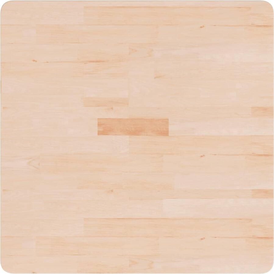 VidaXL Tafelblad Vierkant 70x70 cm Massief Eikenhout Tafelblad Eikenhout Massief Hout Vintage Stijl Landelijke Keuken Industriele Design Eetkamer Set