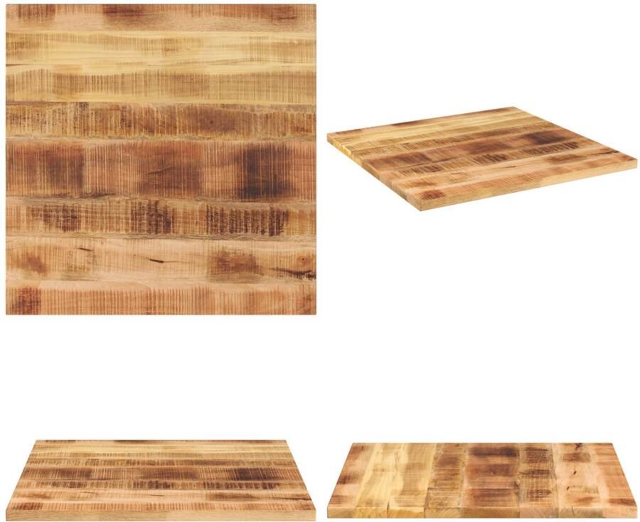 VidaXL Tafelblad vierkant 70x70x1 5 cm massief ruw mangohout Tafelblad Tafelbladen Vervangend Tafelblad Meubelpaneel