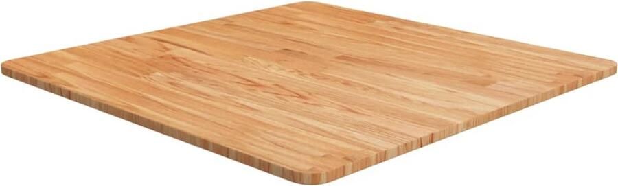 VidaXL -Tafelblad-vierkant-70x70x1 5cm-massief-eiken-lichtbruin - Foto 2