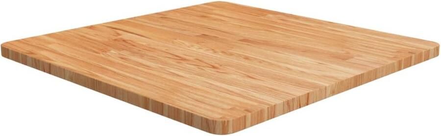 VidaXL -Tafelblad-vierkant-70x70x2 5cm-massief-eiken-lichtbruin - Foto 3