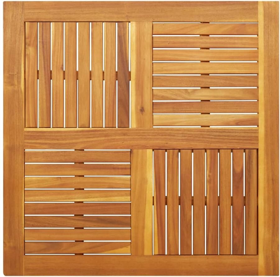 VidaXL Tafelblad Vierkant 90x90 cm Acaciahout Houten Tafelblad Acacia Hout Tafelblad Vervangen Buitentafeltje Terrastisch