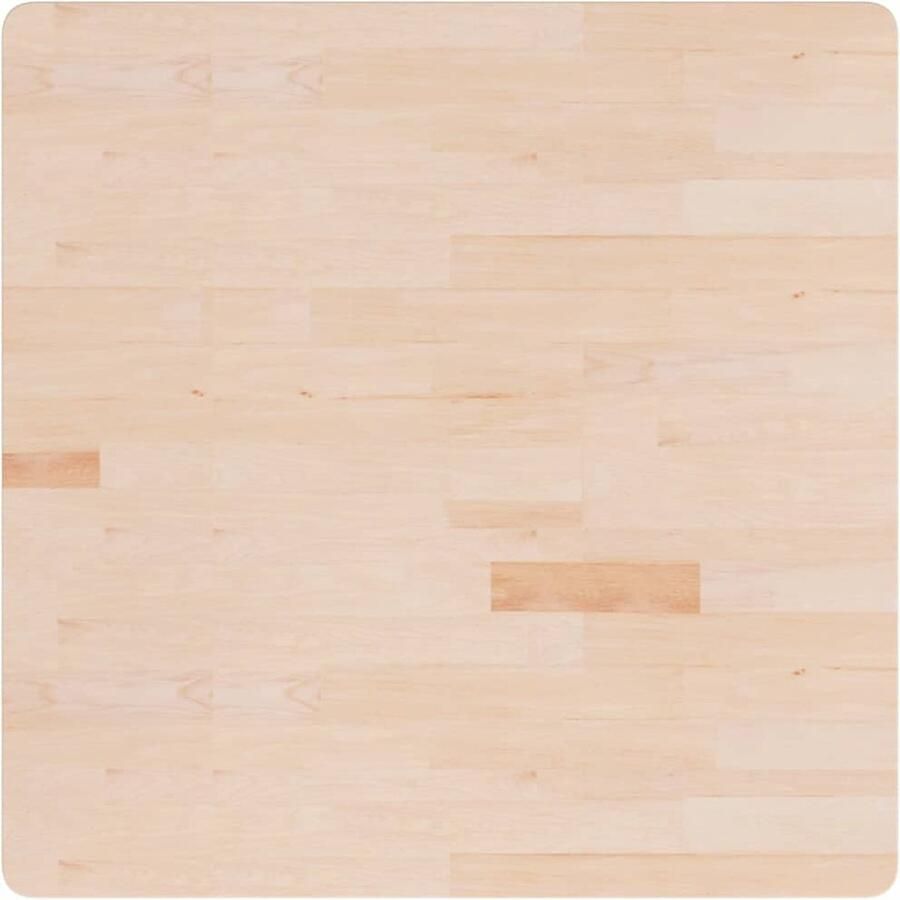 The Living Store Tafelblad vierkant 90x90x2 5 cm onbehandeld massief eikenhout Eikenhouten Tafelblad Massief Eikenhout Tafelblad Kopen Vintage Tafelblad Landelijke Tafelblad - Foto 2