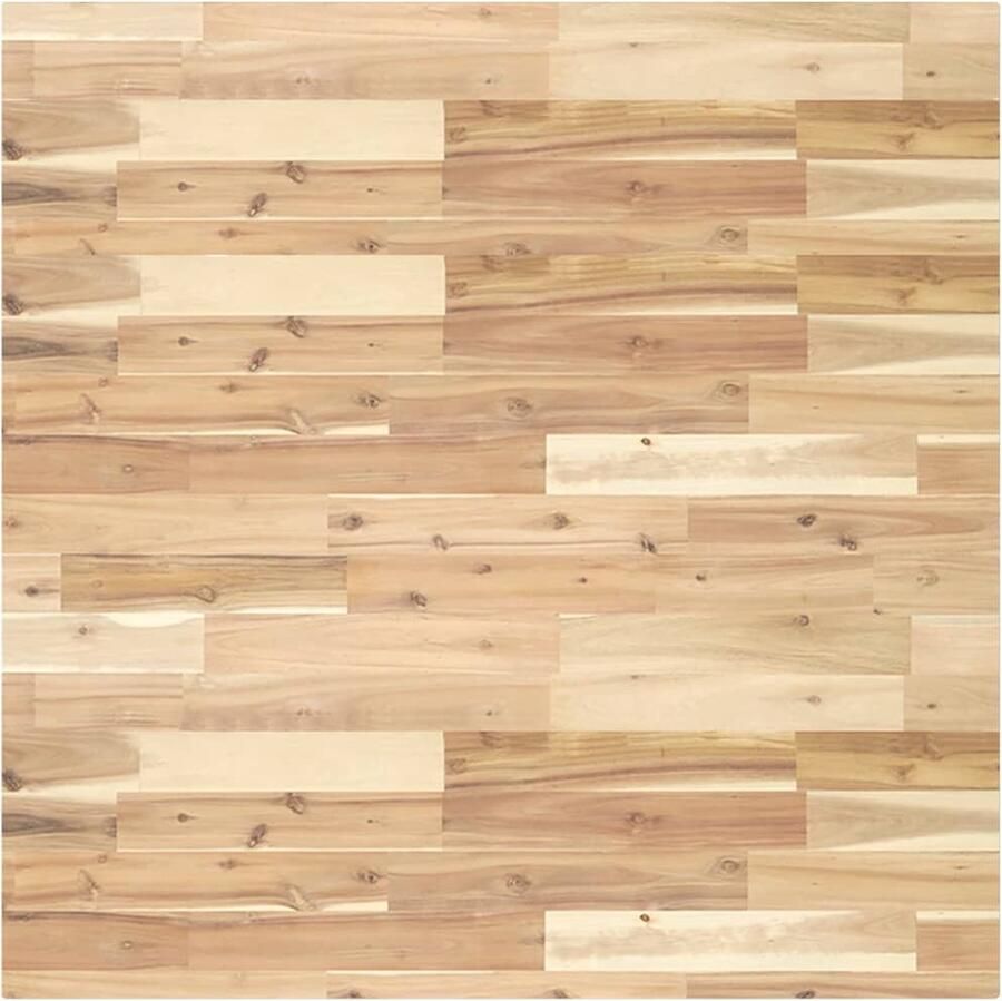 VidaXL Tafelblad Vierkant 90x90x4 cm Acaciahout Bureau Blad Tafelblad Acacia Hout Massief Hout Onbewerkt Hout - Foto 2