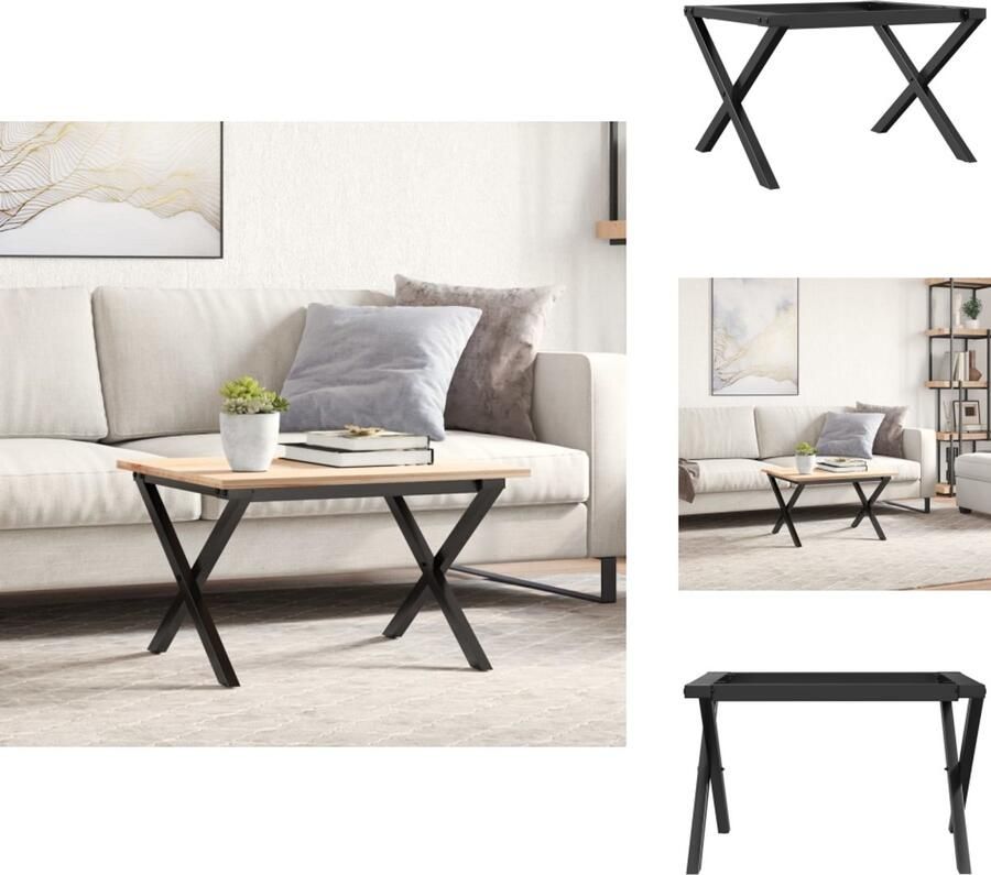 VidaXL Tafelpoot Tafelpoten Onderstel Tafel Onderstel Voor Tafel Salontafelpoten X-frame 60x40x38 cm gietijzer