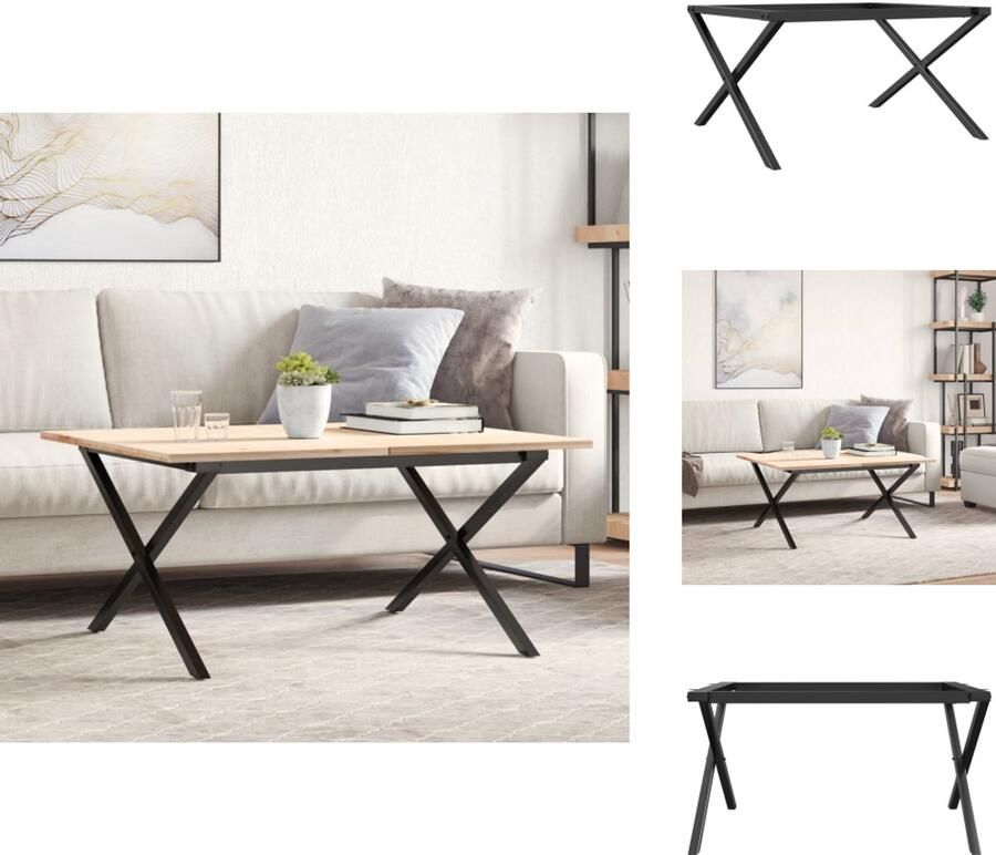 VidaXL Tafelpoot Tafelpoten Onderstel Tafel Onderstel Voor Tafel Salontafelpoten X-frame 70x60x43 cm gietijzer