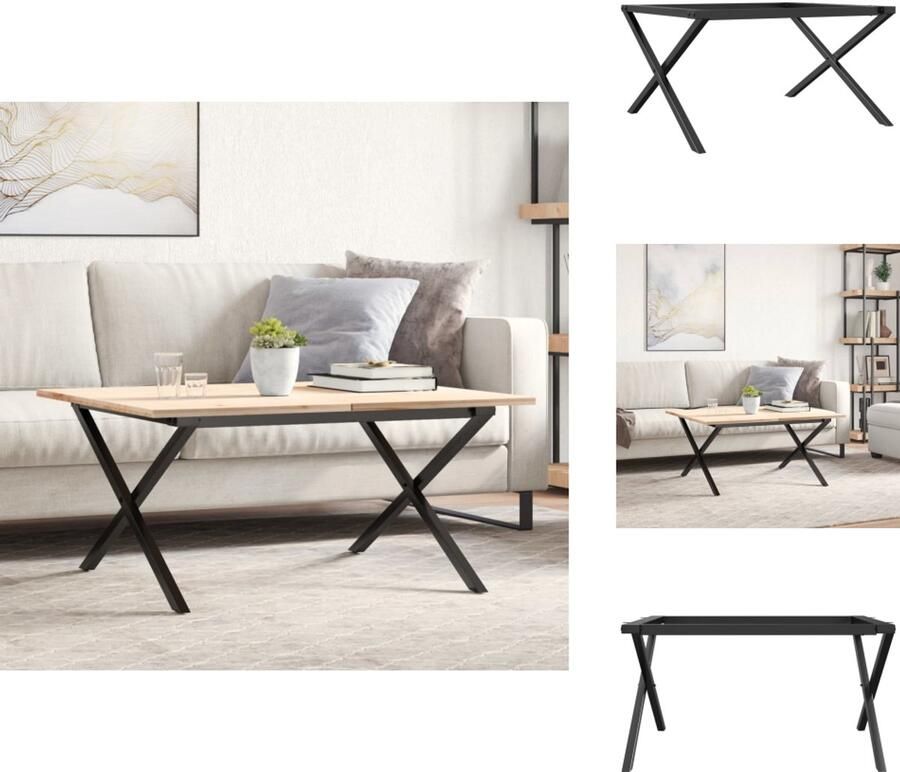 VidaXL Tafelpoot Tafelpoten Onderstel Tafel Onderstel Voor Tafel Salontafelpoten X-frame 80x70x43 cm gietijzer