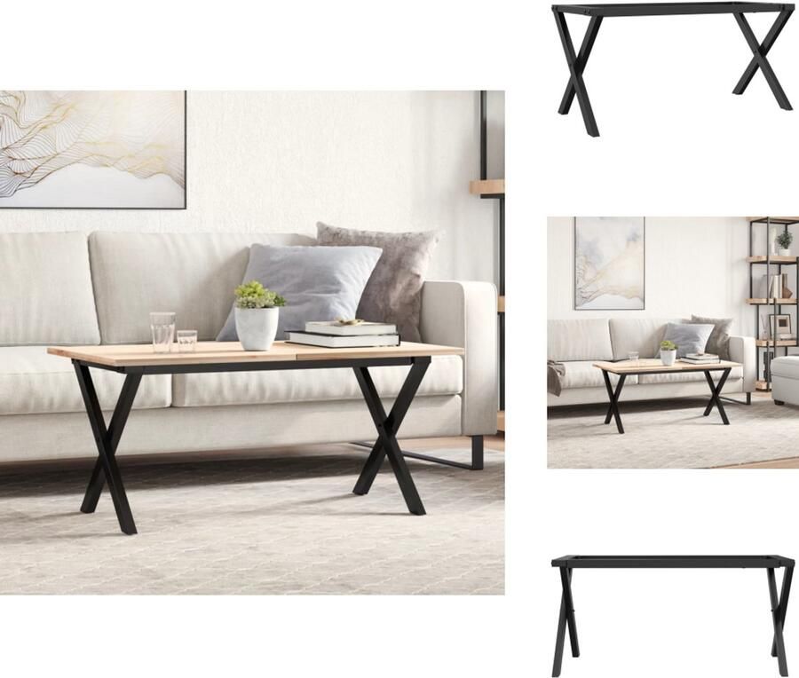VidaXL Tafelpoot Tafelpoten Onderstel Tafel Onderstel Voor Tafel Salontafelpoten X-frame 90x30x43 cm gietijzer