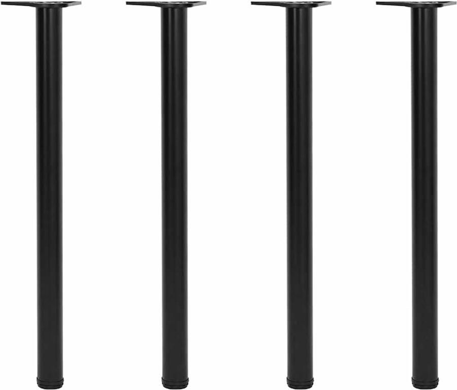 VidaXL -Tafelpoten-in-hoogte-verstelbaar-zwart-870-mm-4-st
