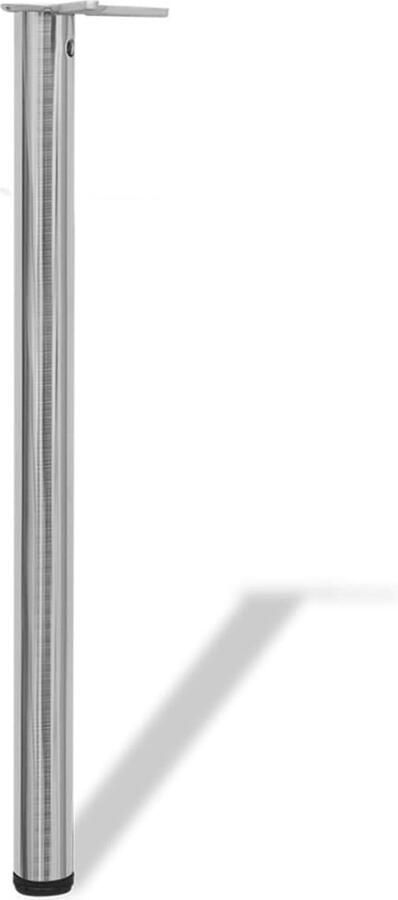 VidaXL Tafelpoten verstelbaar 870mm Geborsteld nikkel 4 stuks Tafelpoten Kopen Verstelbare Tafelpoten Metalen Tafelpoten Zilveren Tafelpoten